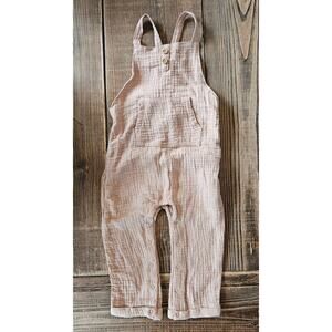 NEW Grayson Collective Baby Overall 18 Mos One Piece Taupe Soft Cotton Jumpsuit